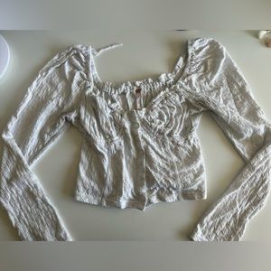 free people long sleeve crop top